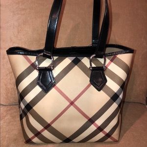 BURBERRY Nova Check Tote Bag